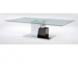 Modern Oblong Glass Coffee Table 127x66cm